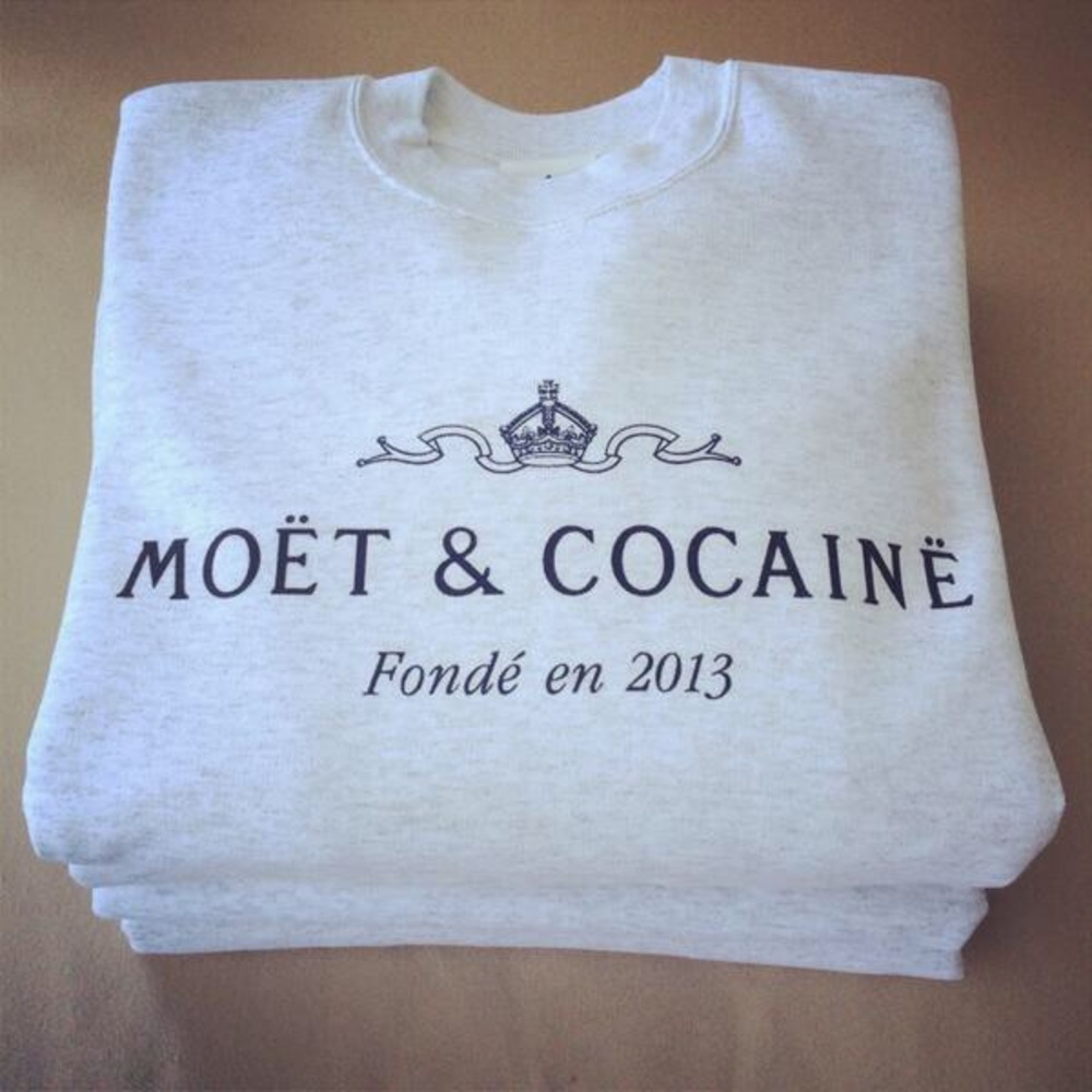 Moët & Cocaine Grey Sweater